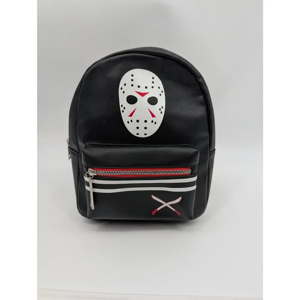 Friday The 13th Mini Backpack Jason Voohees Mask Bag By Bioworld Halloween - Picture 1 of 16